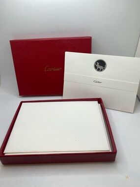 Cartier Iconic Panther Design 10 cards and envelopes luxury stationery set.